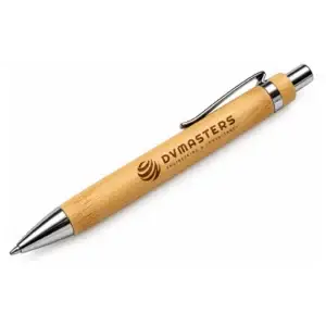 Bamboe pen met lasergravure van een bedrijfslogo